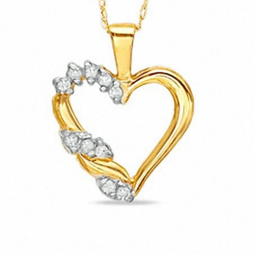 10k gold heart pendant